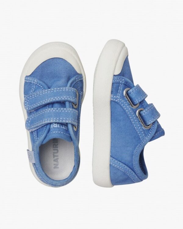 Sneaker in tela con doppio velcro