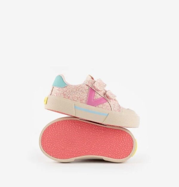 Sneaker in tela stampata con doppio velcro