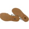 Sandalo in pelle con fiorellini e doppio velcro