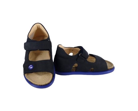 Sandalo primo passo in camoscio con doppio velcro