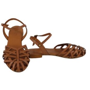 Sandalo in pelle con fibbia