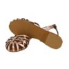 Sandalo in pelle laminata con fibbia