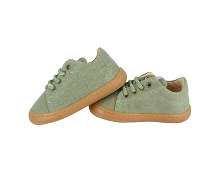 Sneaker primo passo in tela con lacci