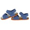 Sandalo in denim con fibbia e velcro