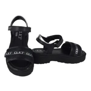 Sandalo in eco pelle con doppio velcro