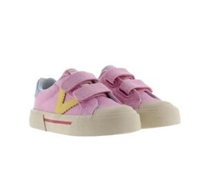 Sneaker in tela con doppio velcro