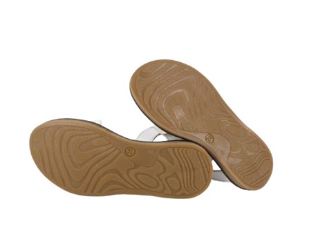 Sandalo fascia micro glitter e pelle con fibbia