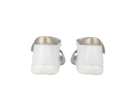 Sandalo primo passo in pelle con doppio velcro