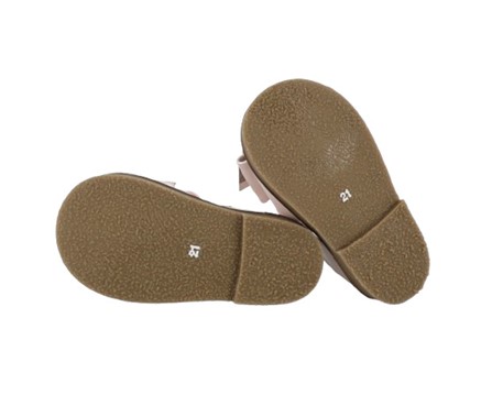 Sandalo primo passo in pelle con fiocco