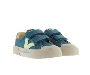 Sneaker in tela con doppio velcro