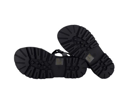 Sandalo in eco pelle con doppio velcro