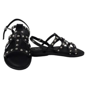 AE33EA1F4730D8A34BCB0F2DE006AB37_ Sandalo in pelle con borchie e fibbia
