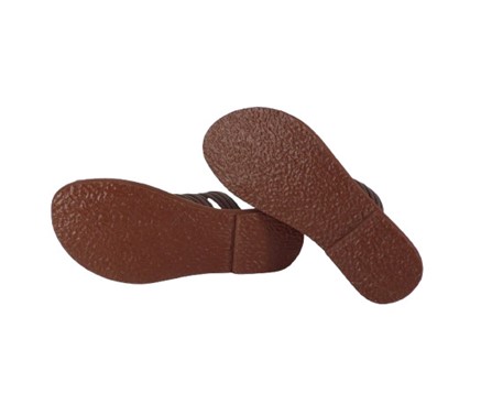 Ciabatta in pelle con tubolari sottili multipli