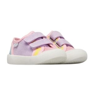 Sneaker in tela con doppio velcro