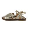 Sandalo in pelle laminata con fibbia