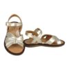 Sandalo in pelle laminata con fibbia