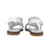 Sandalo in pelle con fiorellini e doppio velcro