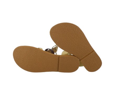 Sandalo alla schiava in eco pelle laminata e maculato