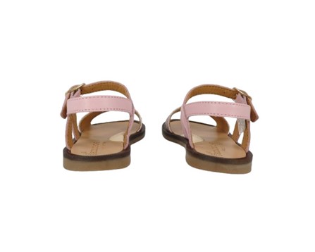 Sandalo fascia micro glitter e pelle con fibbia