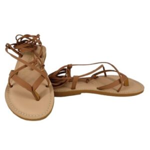 Sandalo infradito in pelle alla schiava