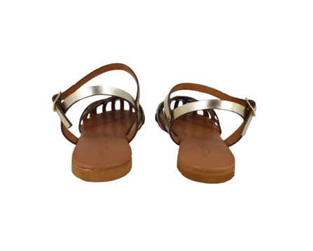 Sandalo in pelle laminata con fibbia