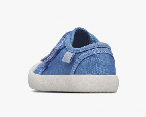 Sneaker in tela con doppio velcro