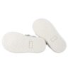 Sneaker primo passo in pelle con lacci e zip laterale