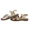 Sandalo in pelle laminata con fibbia