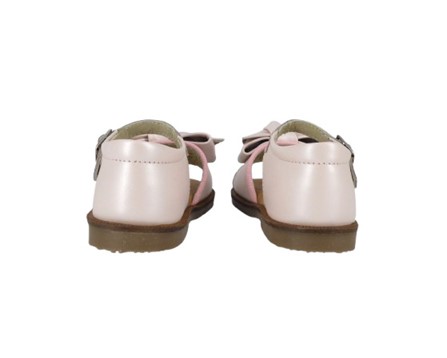 Sandalo primo passo in pelle con fiocco