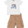 Completo t-shirt orsetto e bermuda cargo