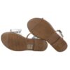 Sandalo in pelle laminata con fiocco e fibbia