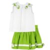 Completo canotta collo ampio con fiori e gonna