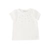 T-shirt mezza manica con applicazioni fiori