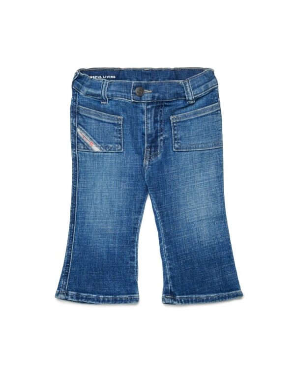 Pantalone in denim a zampa