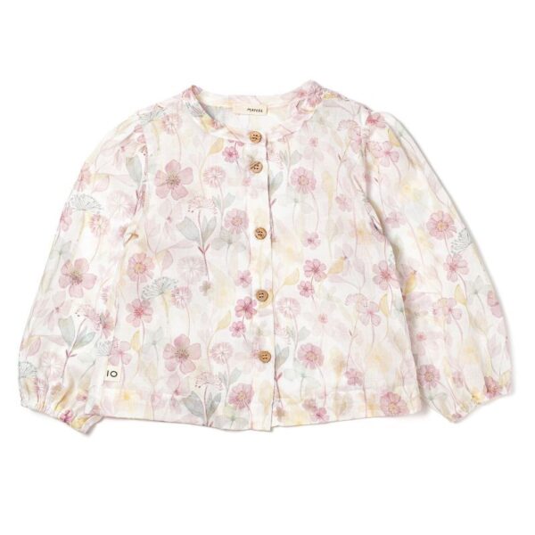 Completo camicia in voile fantasia e pantalone