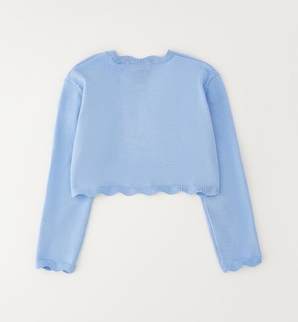 Cardigan in maglia con lavorazione effetto pizzo