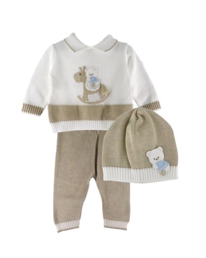 Completo cavalluccio a dondolo con cappellino