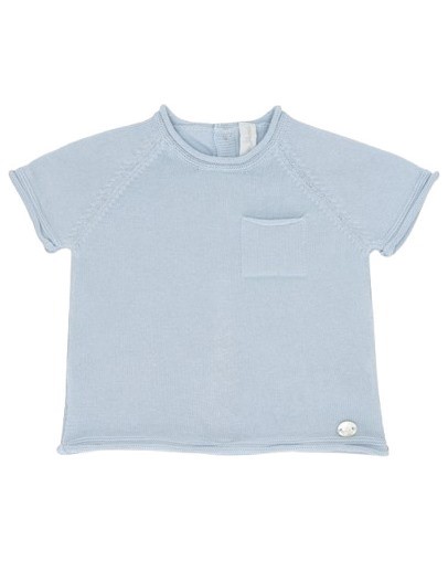 Completo maglia con taschino e bermuda quadri