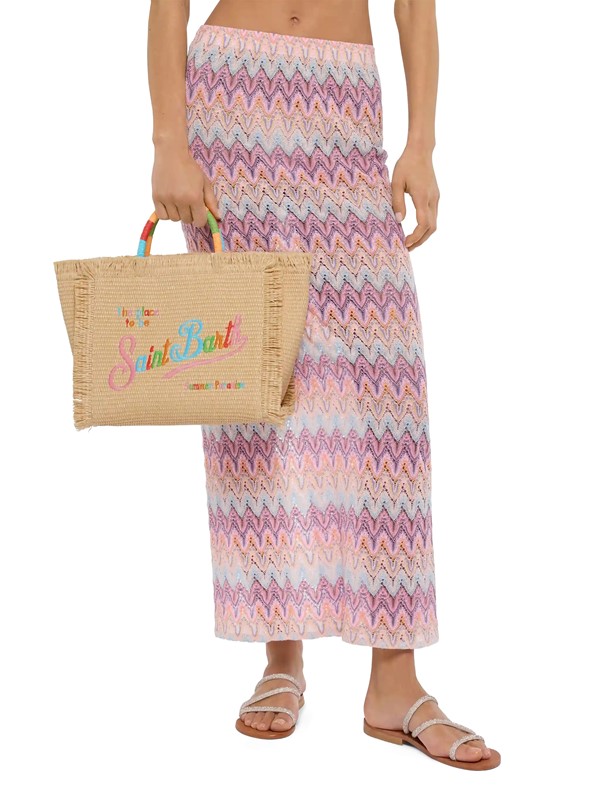 1AFB87BADA30E50B8EF77397AC338177_ Borsa colette effetto paglia con ricamo multicolor