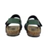 Sandalo in eco pelle con velcro e fibbia