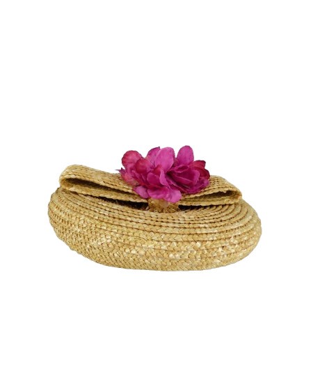 Cappello in paglia con fiore