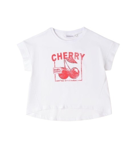 T-shirt mezza manica con stampa cherry