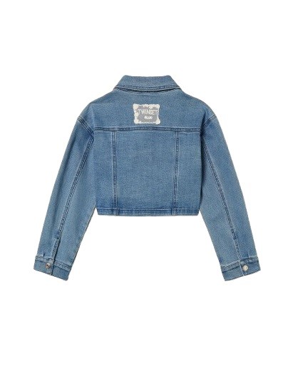 Giubbino in denim cropped