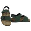 Sandalo in eco pelle con velcro e fibbia