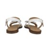 Sandalo in pelle con fiocco fibbia e velcro