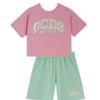 Completo t-shirt mezza manica e short con stampa logo