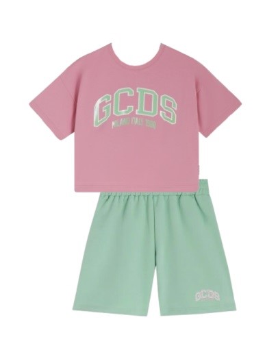 Completo t-shirt mezza manica e short con stampa logo