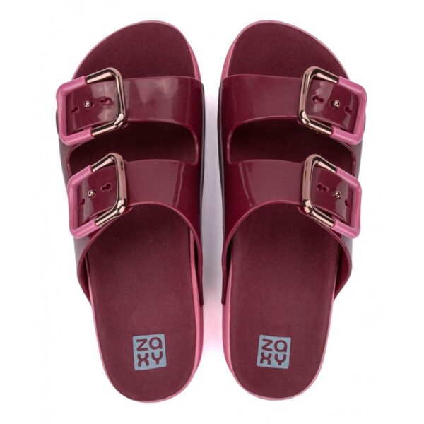 Sandalo doppia fascia con fibbie