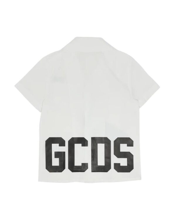 Camicia mezza manica ccon maxi logo sul retro