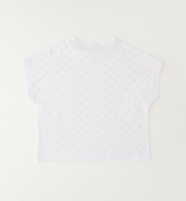 T-shirt con mini borche